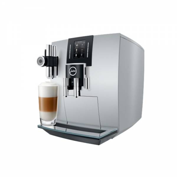 Jura J90 Brilliant Silber Kaffeevollautomat Abgewinkelt