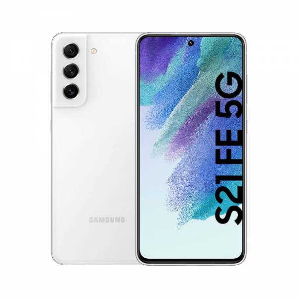 samsung s21fe5G smartphone white frontansicht rueckansicht