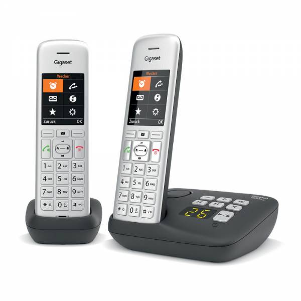 Gigaset CE 575A Duo Silber Schnurloses DECT-Telefon Set