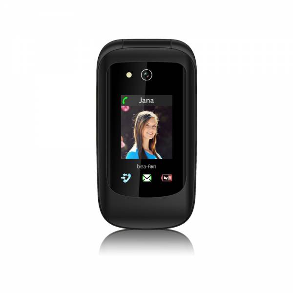 Beafon Modell SL720 Mobiltelefon Schwarz Frontansicht 