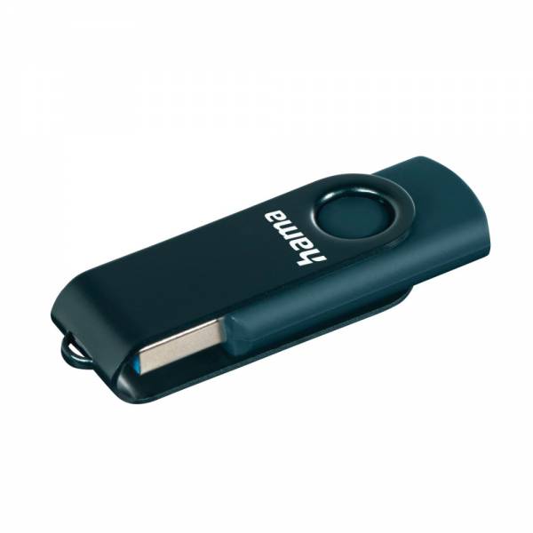 Hama USB-Stick "Rotate", USB 3.0, 128GB, 90MB/s, Petrolblau