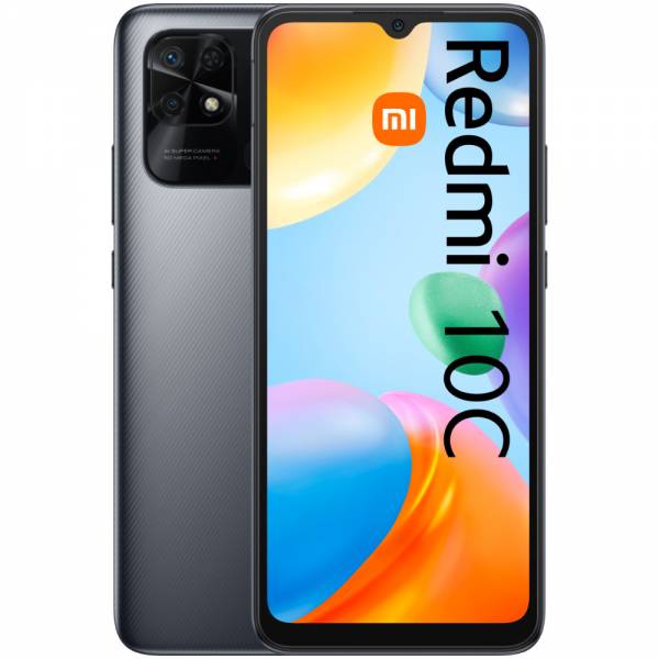 xiaomi redmi 10c smartphone graphite gray main front