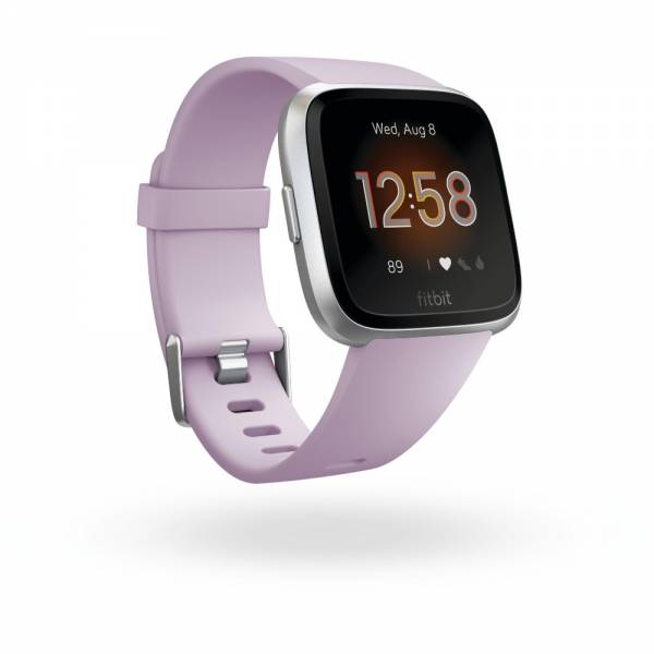 Fitbit Versa Lite Zartlila Smartwatch Abgewinkelt 