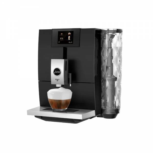 JURA ENA 8 Full Metropolitan schwarz Kaffeevollautomat Abgewinkelt Links