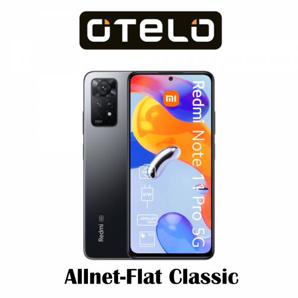 Otelo Allnet Flat Classic Xiaomi Redmi Note 11 Pro 5G Front und Rückseite