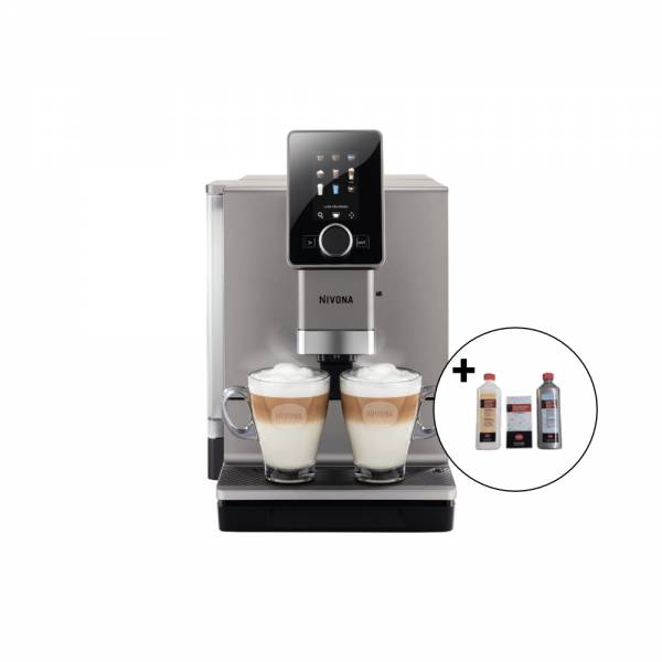 Nivona Kaffeevollautomat Titan Front mit Tassen (NICR 930 CafeRomatica) Reinigungset