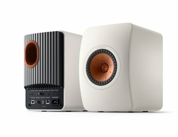 KEF LS50 Wireless 2 mineral white Front back