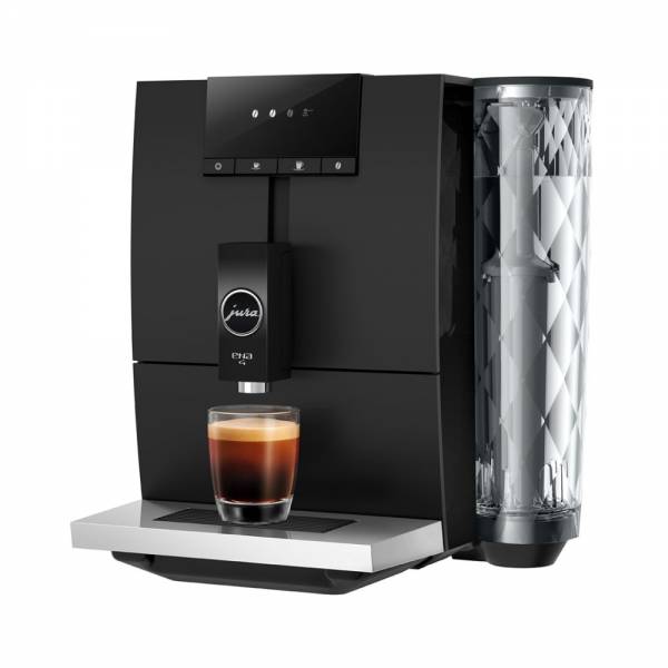 Jura ENA 4 Full Metropolitan Black (EB) Kaffeevollautomat Abgewinkelt Links